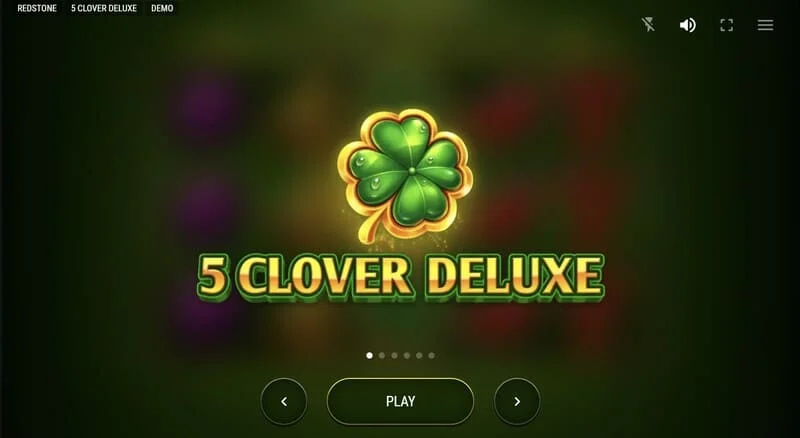 5 Clover Deluxe – pagrindinis meniu
