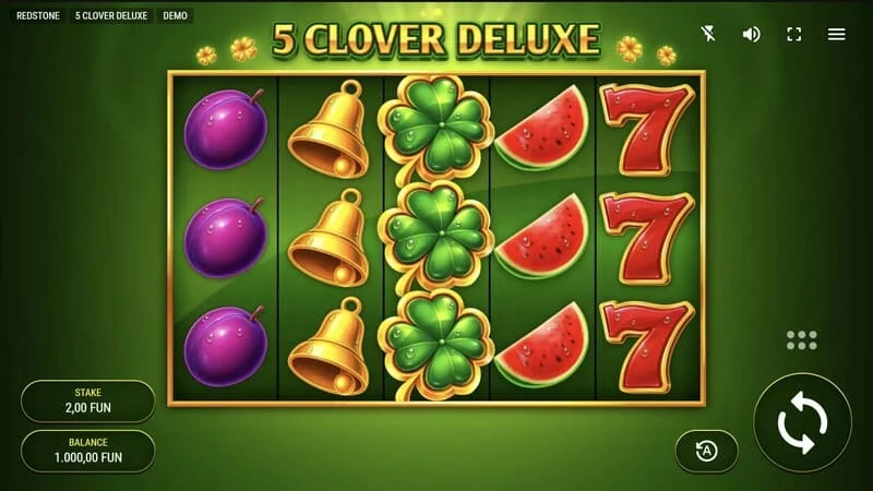5 Clover Deluxe – žaidimo ekranas